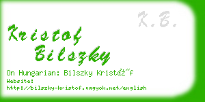 kristof bilszky business card